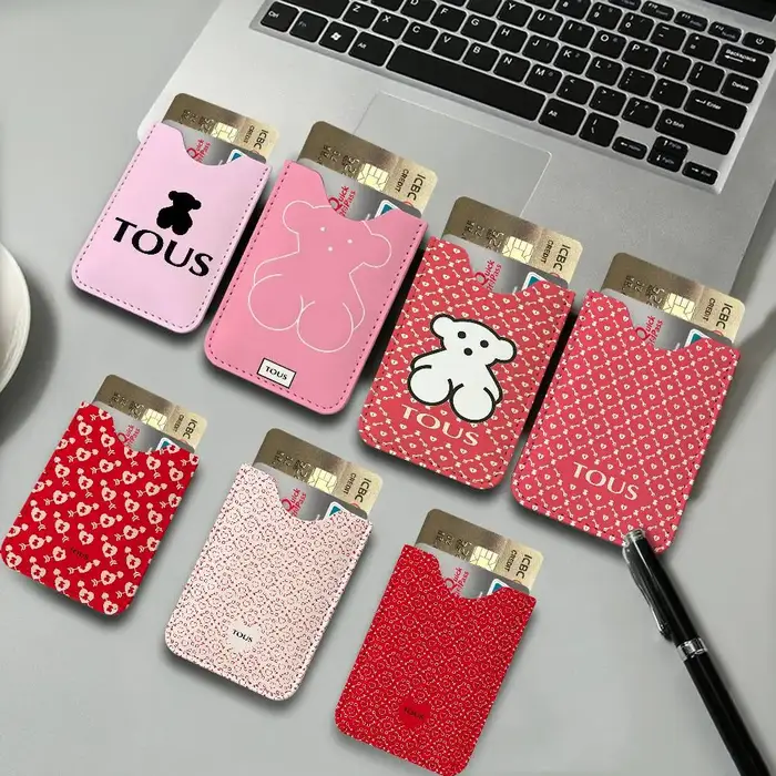 Porte-cartes de luxe en cuir de vachette rétro T-Tous, nouvelle collection, pour homme/femme