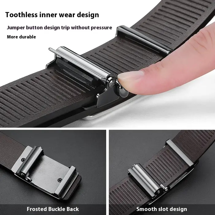 Ceintures en cuir pour hommes mode boucle automatique peau de vache