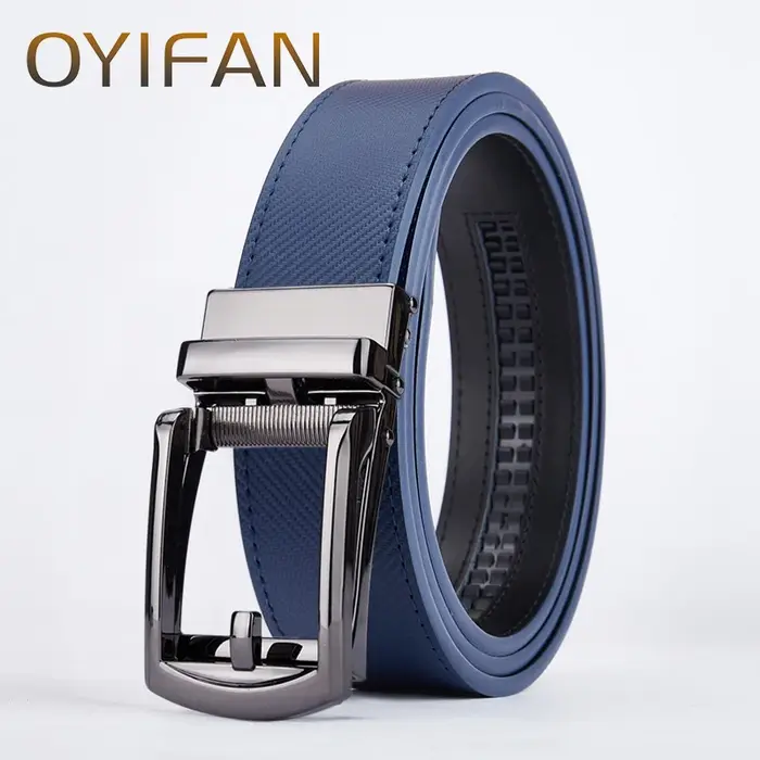 Ceinture pour hommes d'affaires de mode ceinture à boucle automatique ceinture en cuir véritable cei
