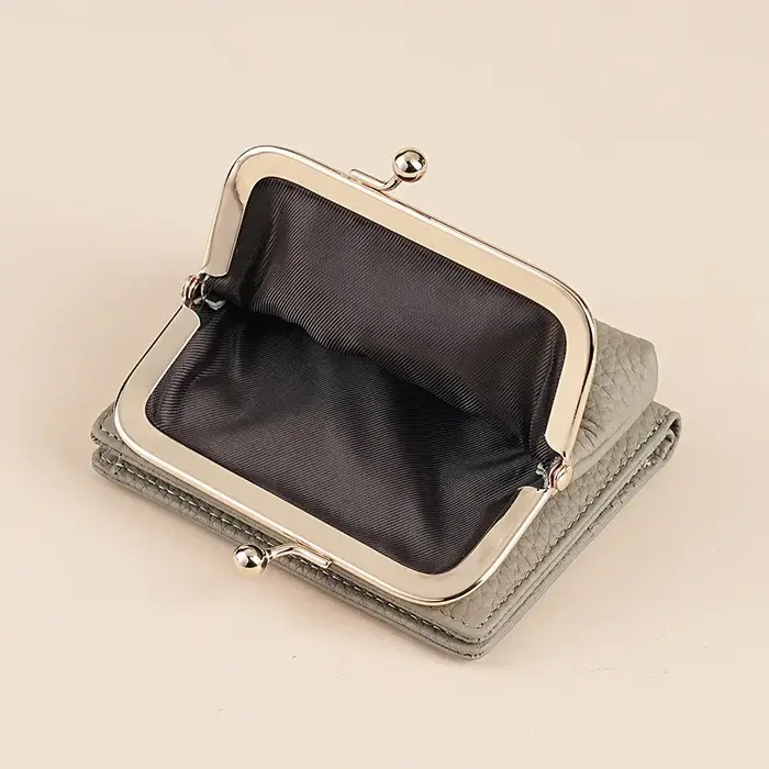 Portefeuille en cuir véritable pour femme