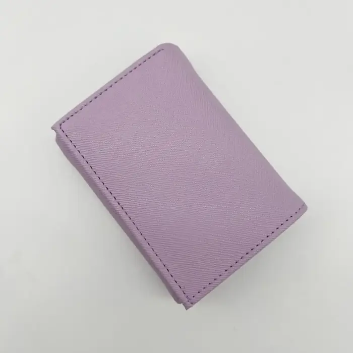 Porte-monnaie portable à trois volets avec boucle anti-perte