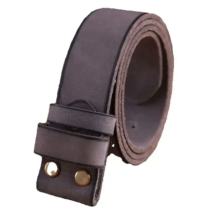 Ceinture en cuir sans boucle lisse dorée pour hommes ceintures de luxe cowboys marron chameau match