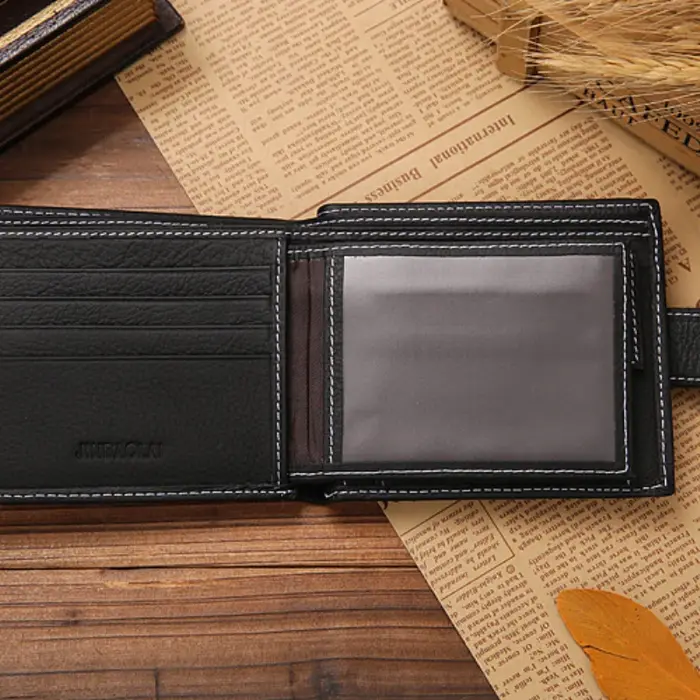 Portefeuille pour hommes en cuir véritable