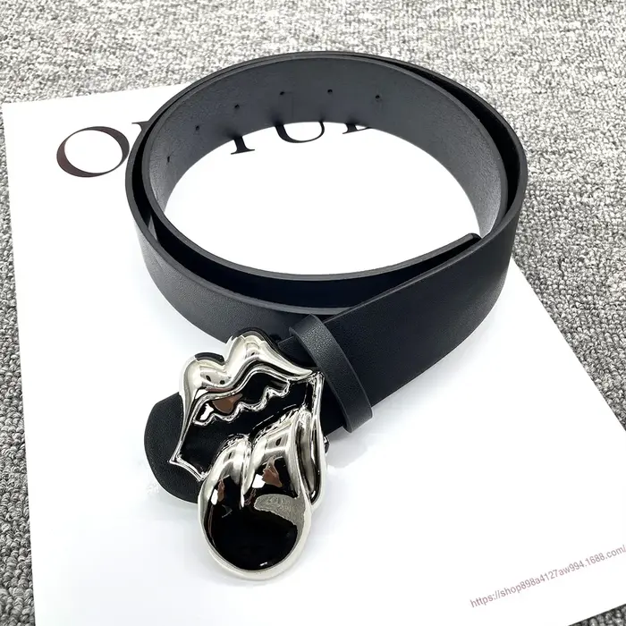2025 mode luxe concepteur y2k grande langue boucles ceinture femmes grande ceinture en cuir PU ceint
