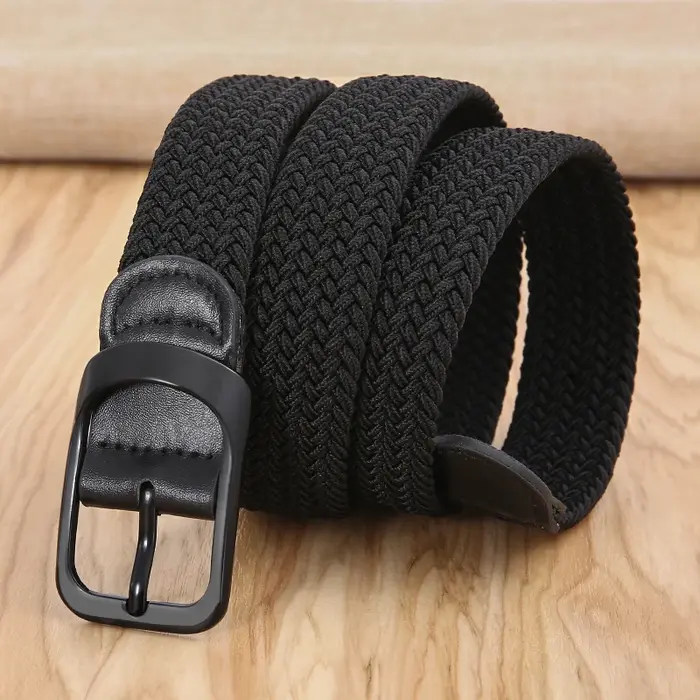 Ceinture tissée élastique en toile extensible pour hommes et femmes