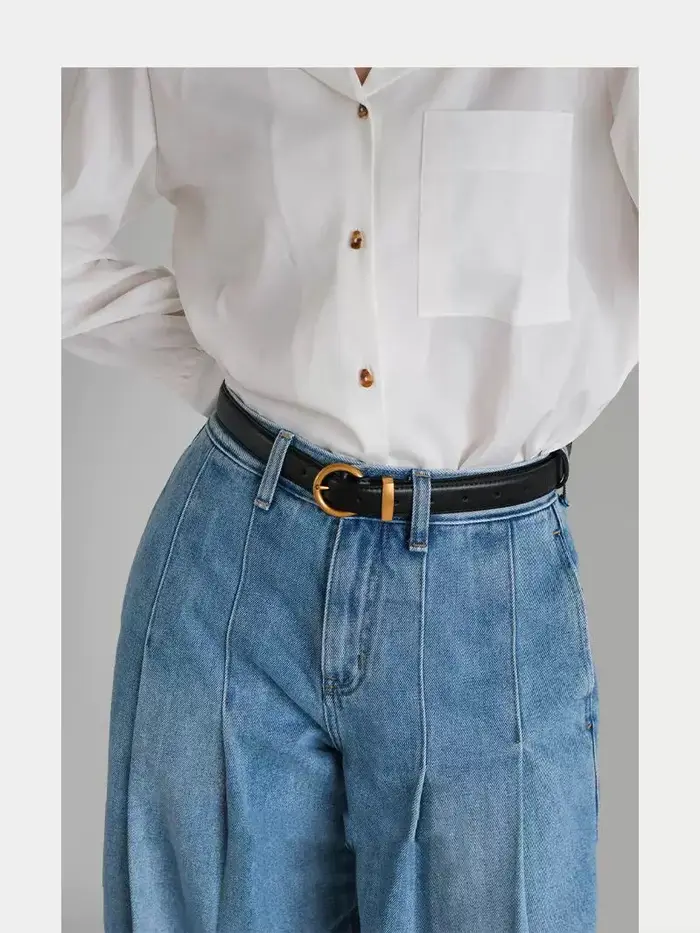 Ceinture en cuir véritable pour femme