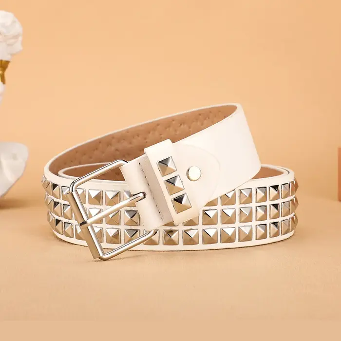 Tendance Rivet ceinture métal lourd