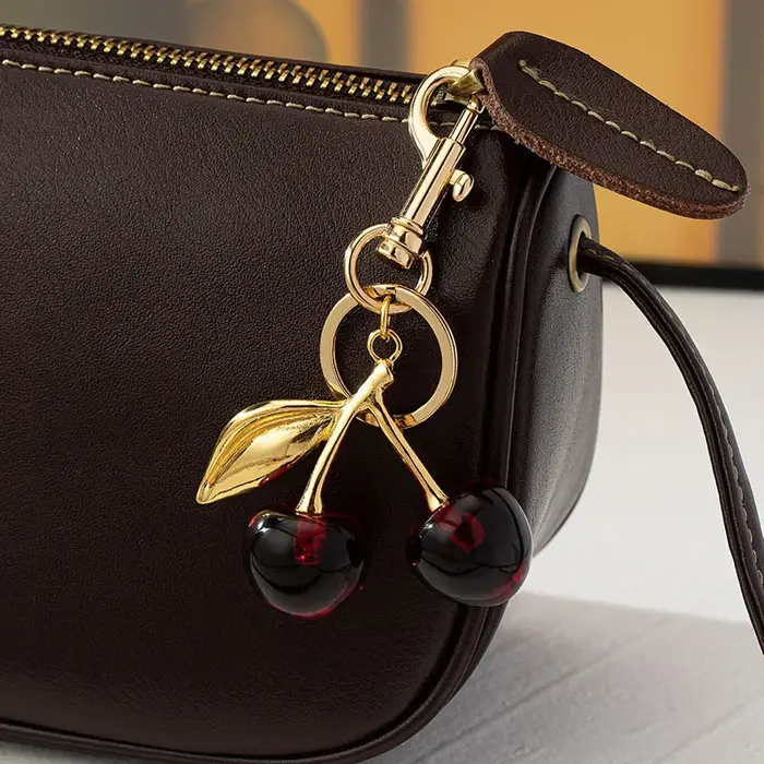 Porte-clés cerise |   Porte-clés fruits |   Breloques suspendues pour sac cerise |   Porte-clés de v