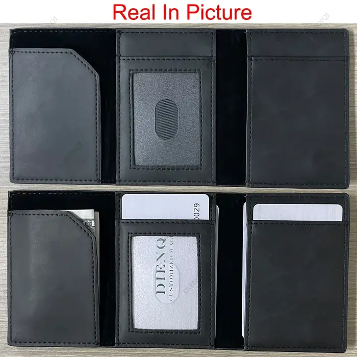 Rfid porte-carte de crédit portefeuille hommes porte-carte bancaire boîtier en aluminium en métal mince minimaliste Walet porte-monnaie portefeuilles intelligents pour hommes