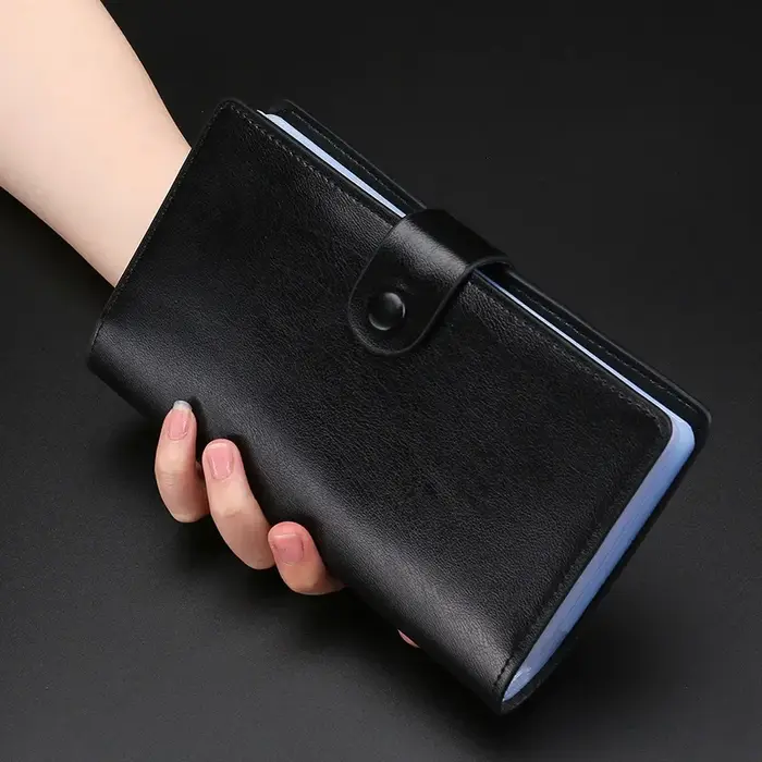 Porte-cartes en cuir de très grande capacité pour hommes