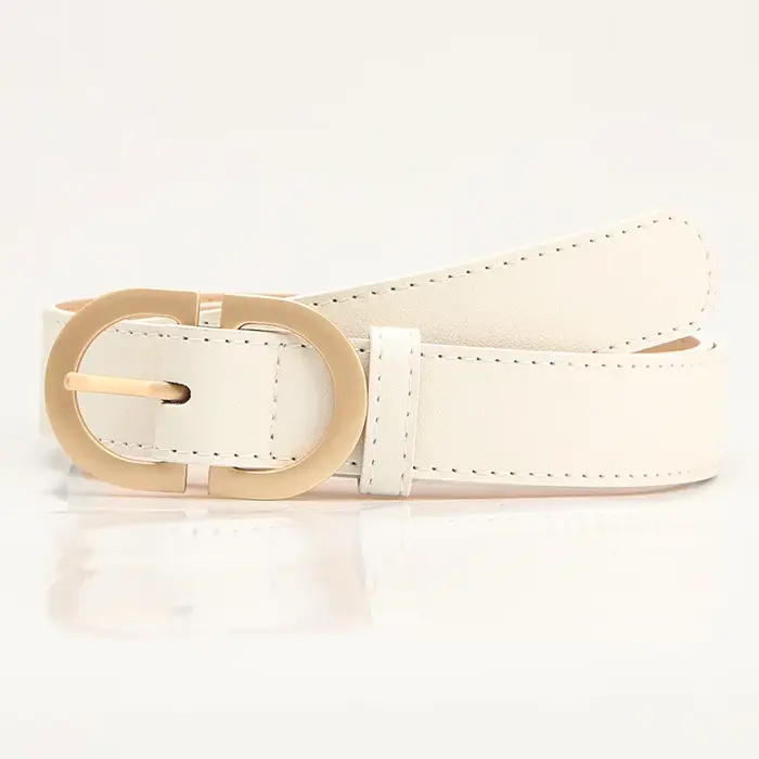 2.8x105cm femme mode ceinture Simple boucle en métal