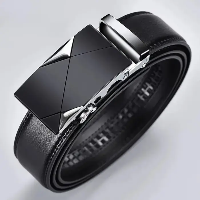 Ceinture en cuir PU pour hommes d'affaires