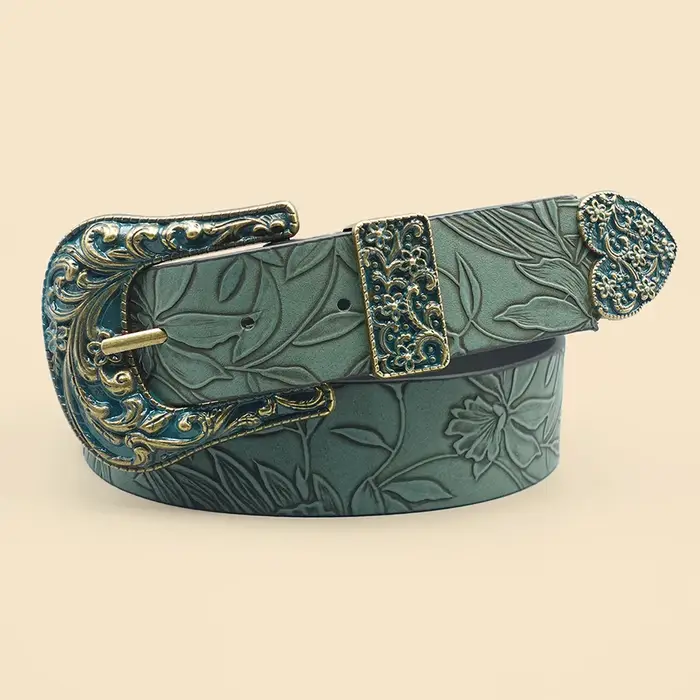Ceinture sculptée avec impression de cuir chevelu pour femme