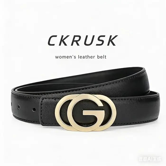 Ceinture en cuir véritable pour femme