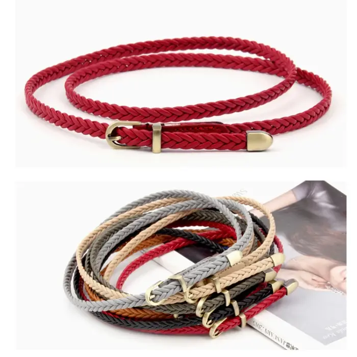 Ceinture fine rétro décontractée pour femme