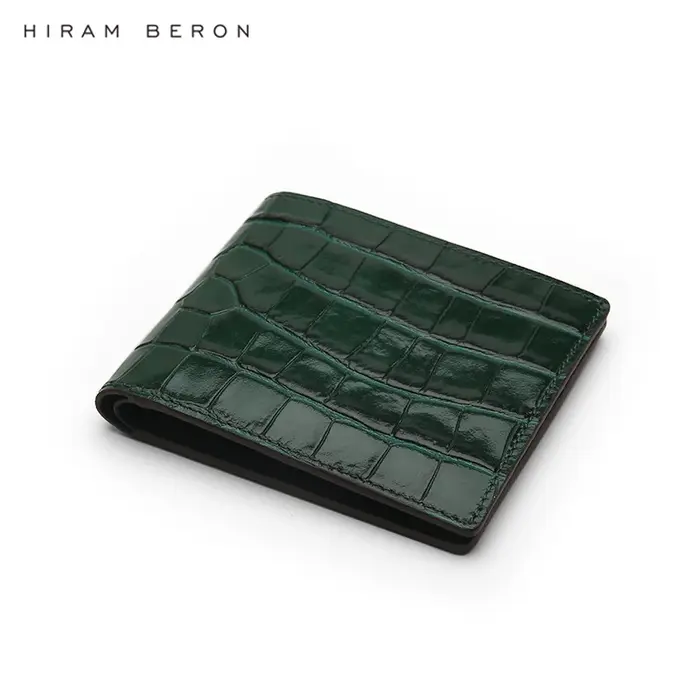 Hiram Beron nom personnalisé homme cadeau portefeuille de luxe motif Crocodile concepteur