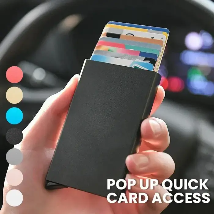 Hommes ID crédit porte-carte bancaire portefeuille Anti Rfid intelligent