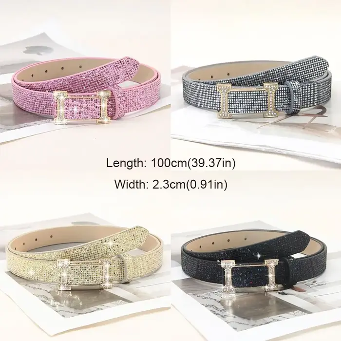 Ceinture en cuir PU pour femmes