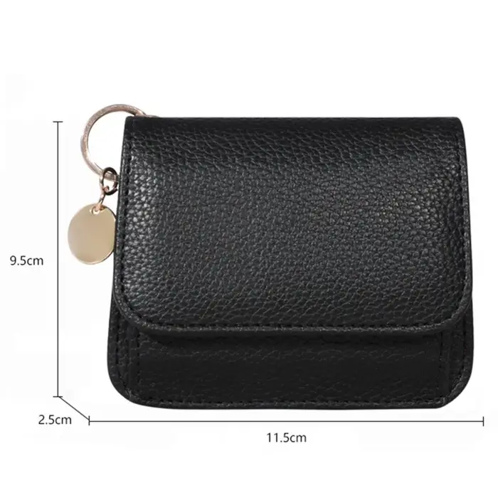 Portefeuille court pliable pour femmes, portefeuille en cuir Pu de qualité, porte-monnaie court Simple, porte-cartes de couleur unie, mignon, pour femmes