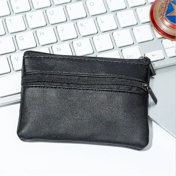 Porte-monnaie hommes petit sac portefeuille changement sacs à main fermeture éclair