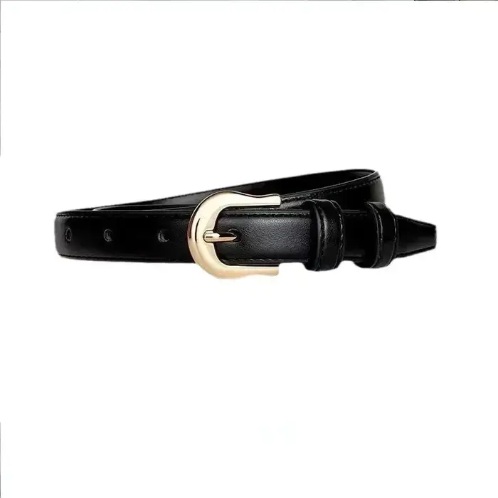 Ceinture d'été marron pour femme, pantalon occidental assressentifin, ceinture simple et polyvalente