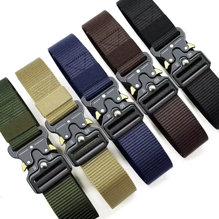 Ensemble de 2 pièces de nouvelle ceinture de taille pour hommes, ceinture décontractée à boucle à dé