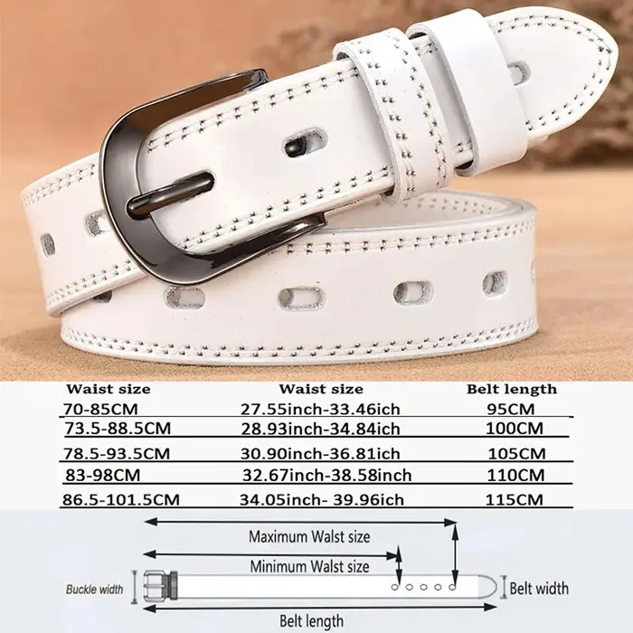 Ceinture en cuir véritable pour femmes, sangle décontractée, assortie à tout, ceintures réglables po