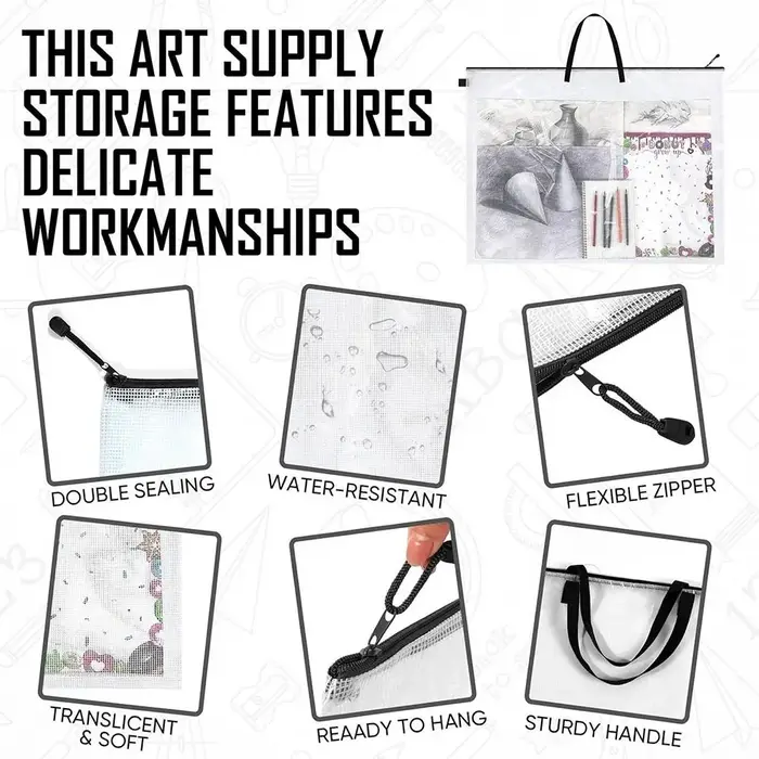 NOUVEAU Porte-documents d'art durable