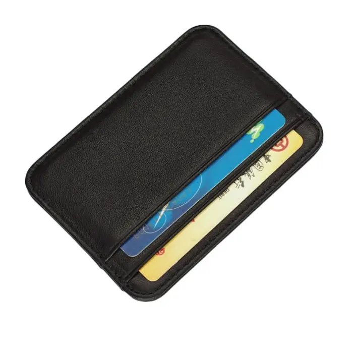 Porte-cartes en cuir véritable, portefeuille de luxe pour cartes, porte-cartes de visite, portefeuil