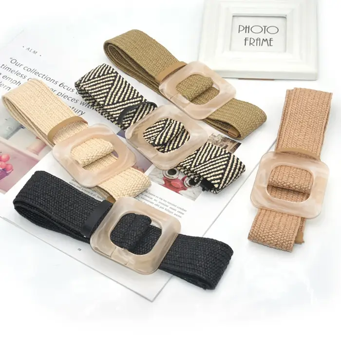 Ceinture élastique tressée pour femme