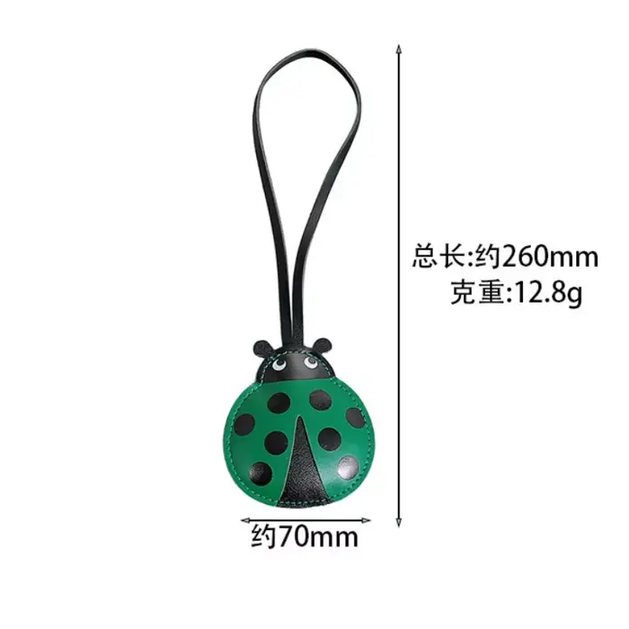 Coccinelle en cuir PU porte-clés sac breloque pour femmes/hommes