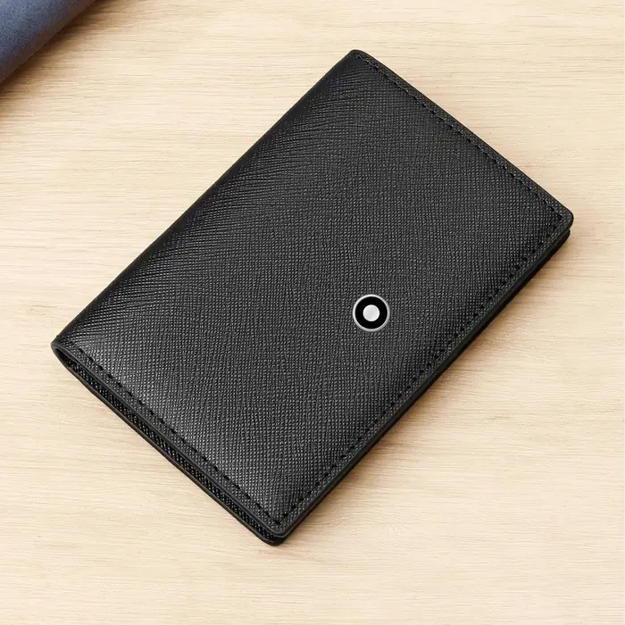 Portefeuille de luxe en cuir véritable pour homme