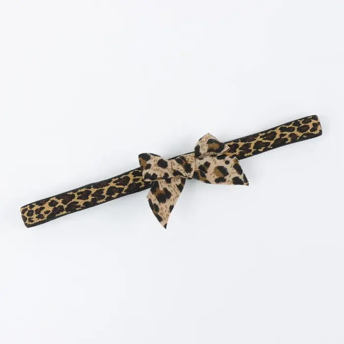 Ceinture de jarret à imprimé léopard avec nœud – Anneau de jambe élastique pour lingerie