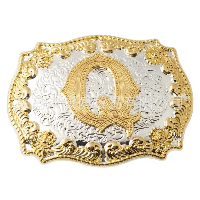 Ceinture avec Lettres Sculptées Dorées