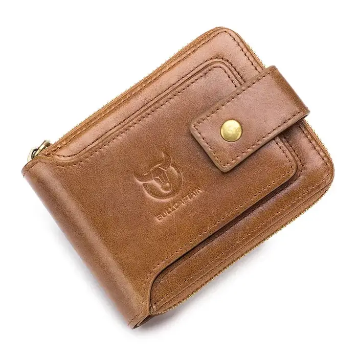 BULLCAPTAIN marque hommes portefeuille en cuir véritable sac à main mâle Rfid