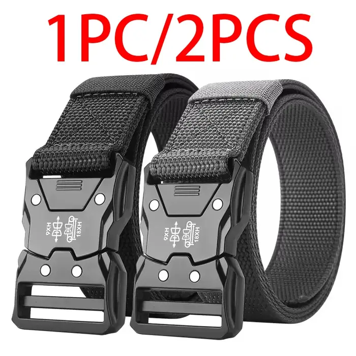 Ceintures tactiques polyvalentes pour hommes - Conception durable et réglable avec boucle à dégagement rapide - Pour