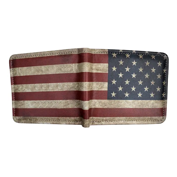 Portefeuilles pour hommes avec drapeau américain, impression du drapeau américain / portefeuille de 