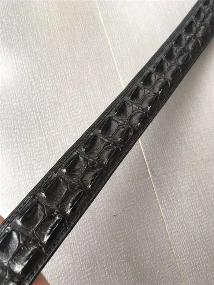 Ceintures marron en peau de crocodile authentique pour hommes