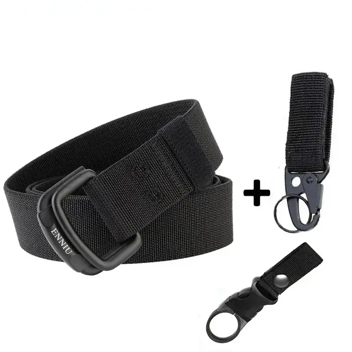 Ceintures légères à Double anneaux avec boucle en métal pour hommes