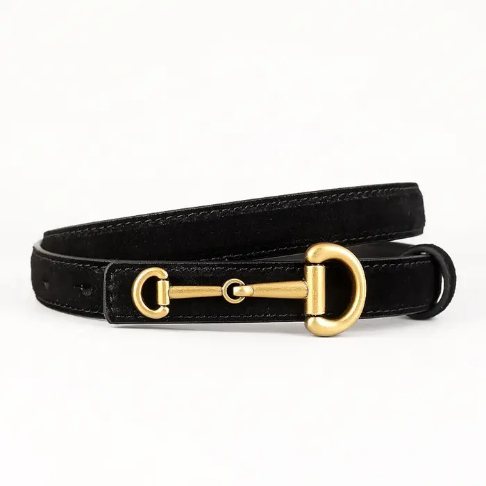 Nouvelle ceinture fine décontractée simple 2026 avec boucle fer à cheval