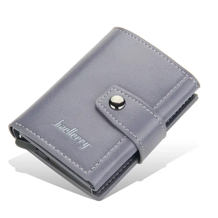Nouveau RFID hommes carte portefeuilles moraillon petites cartes portefeuilles mince Mini hommes por