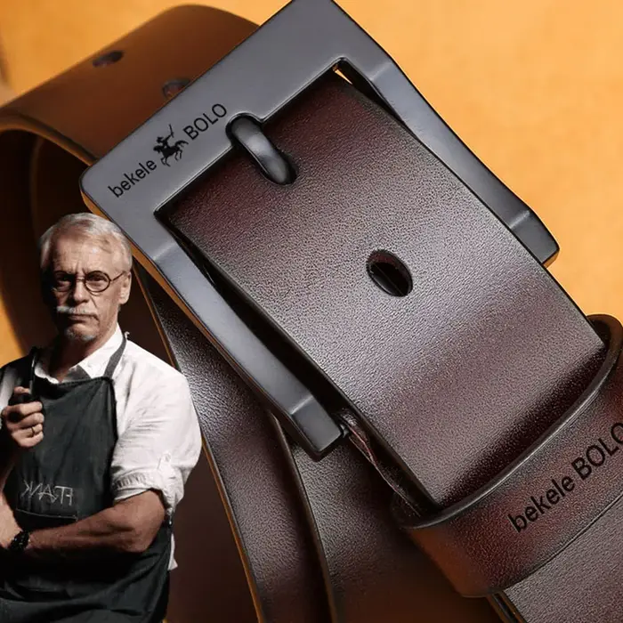 Ceinture en cuir véritable pour hommes