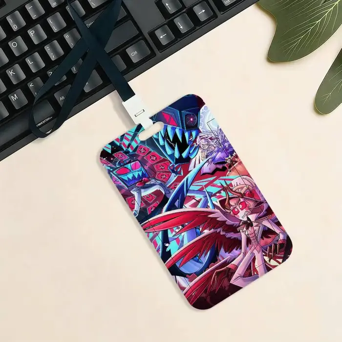 Porte-cartes Anime H-Hazbin H-HotelS, étui pour cartes bancaires, cartes de crédit, cartes d'étudian