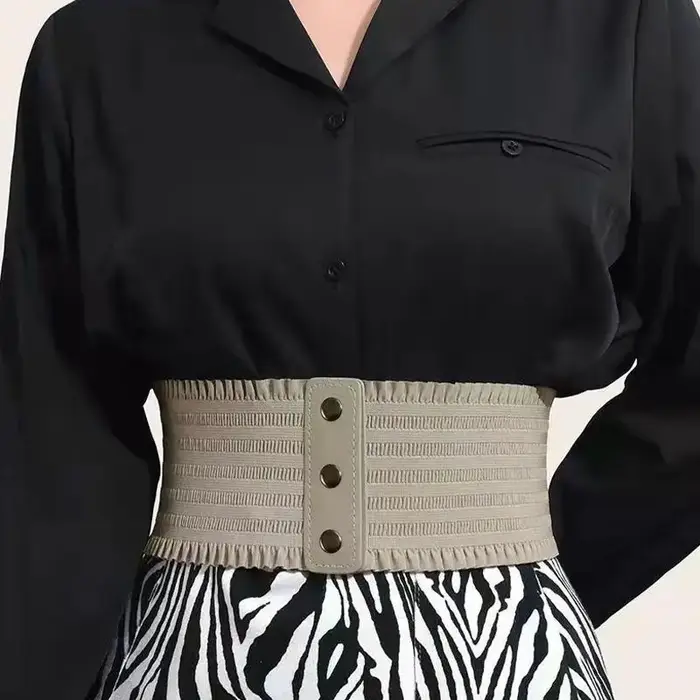 Nouvelle ceinture élastique large pour femme
