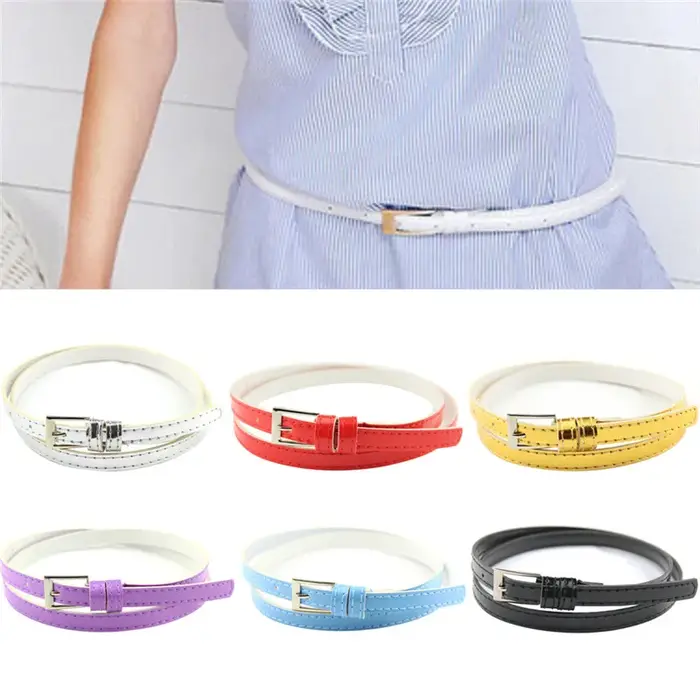 Ceinture fine en cuir pour femme