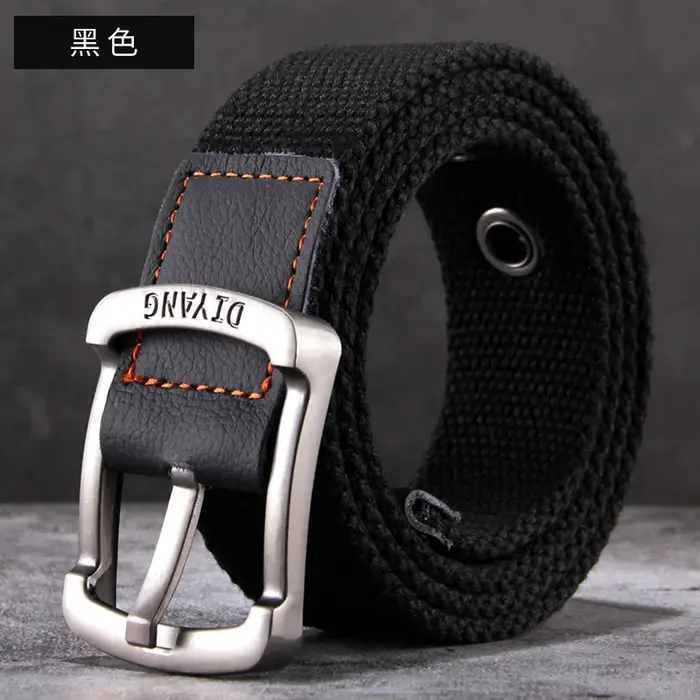 Ceinture, ceinture à boucle en toile pour hommes