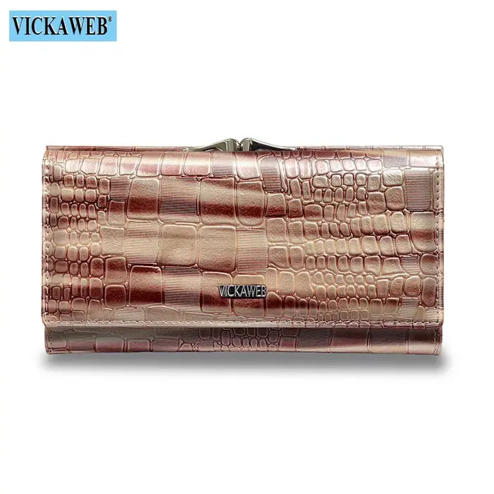 Portefeuille Long en cuir véritable pour femmes