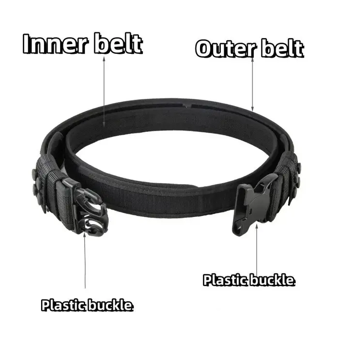 Ceinture tactique 2 en 1, boucle à dégagement rapide, ceintures MOLLE pour hommes, largeur 5CM
