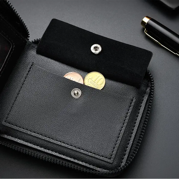 Portefeuille en cuir pour homme