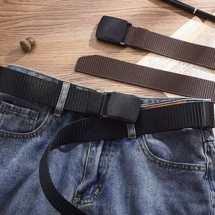 Ceinture en toile décontractée pour hommes et femmes